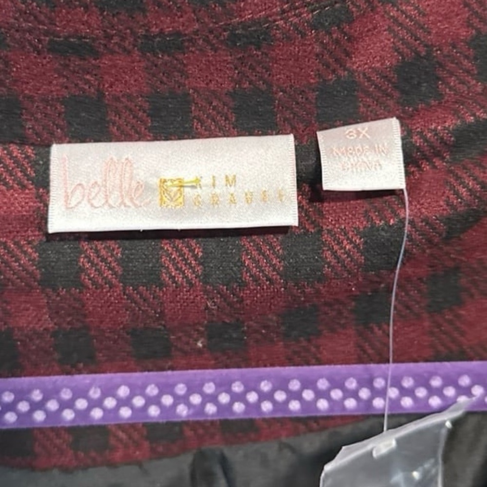 Belle by Kim Gravel Buffalo Check Menswear Blazer - Picture 2 of 5